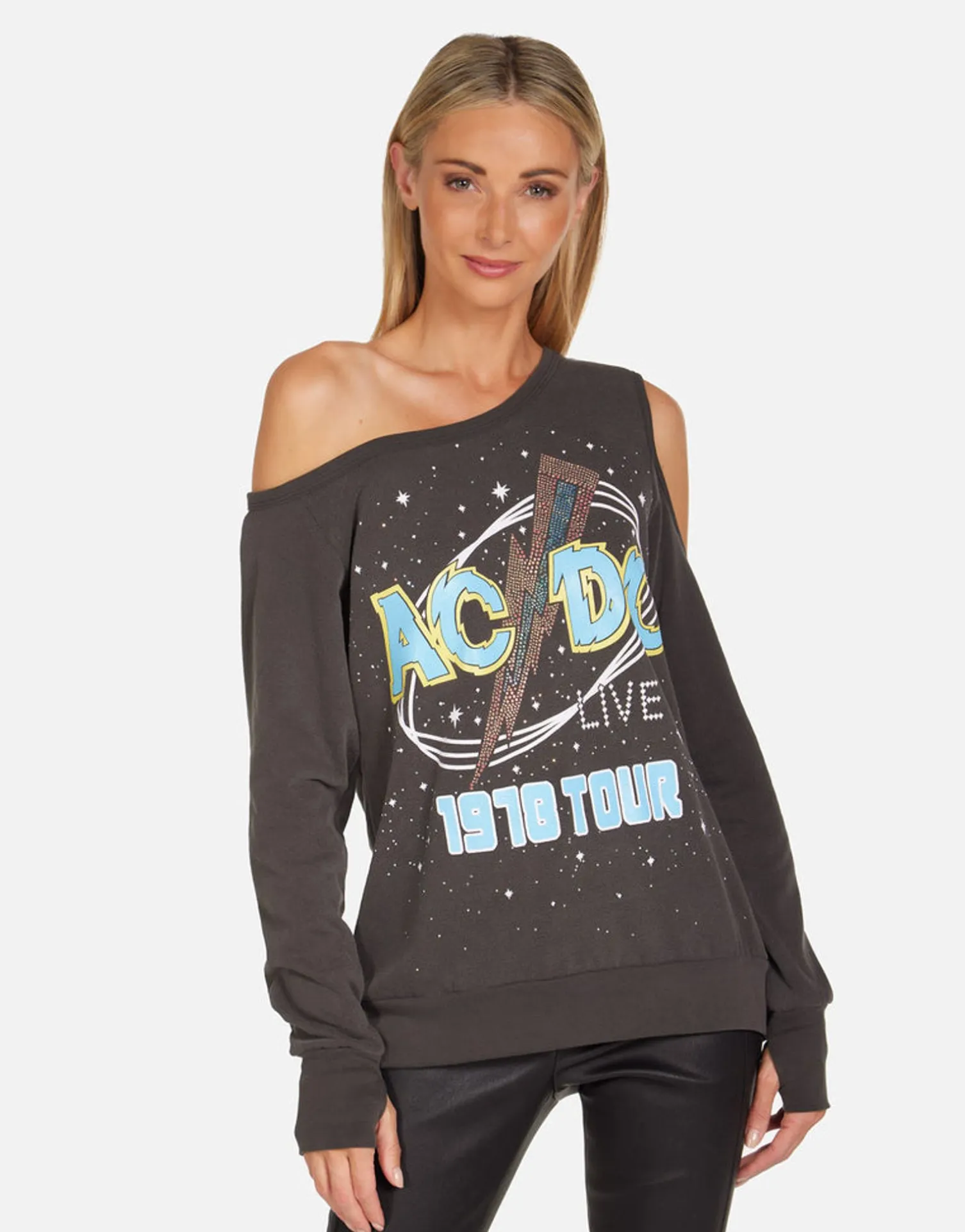 Lauren Moshi Acdc 1978 Tour Vintage Concert Top | Joanna By *Women Long Sleeve