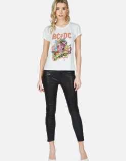 Lauren Moshi Acdc Crystal Devil S/S Vintage Tee | Croft By *Women Short Sleeve