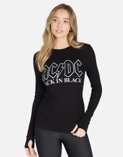 Lauren Moshi Acdc Crystals Fitted Thermal Long Sleeve | Mckinley By *Women Long Sleeve