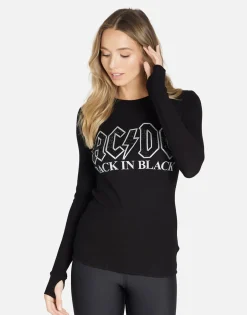 Lauren Moshi Acdc Crystals Fitted Thermal Long Sleeve | Mckinley By *Women Long Sleeve