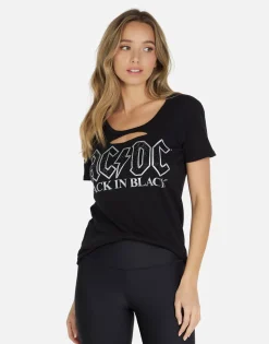 Lauren Moshi Acdc Crystals Vintage Tee In | Myra By *Women Short Sleeve
