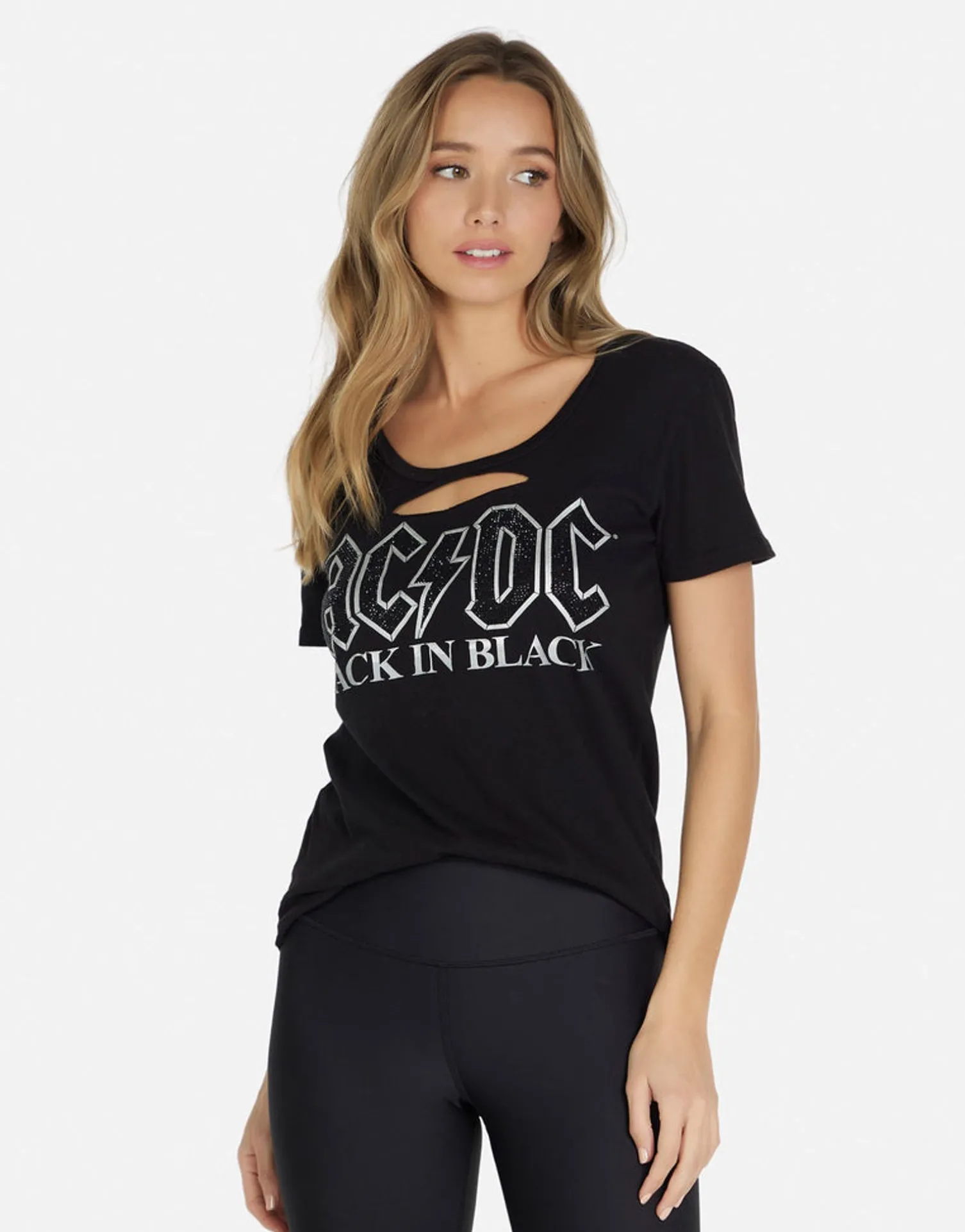 Lauren Moshi Acdc Crystals Vintage Tee In | Myra By *Women Short Sleeve