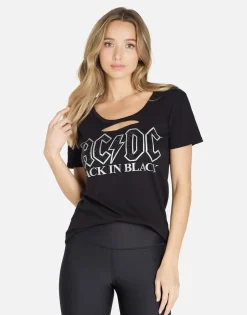 Lauren Moshi Acdc Crystals Vintage Tee In | Myra By *Women Short Sleeve