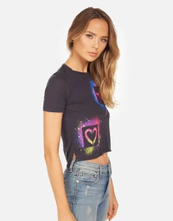 Lauren Moshi Adeline Graffiti Love*Women Short Sleeve