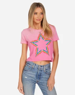 Lauren Moshi Adeline Rainbow Lightning Star*Women Short Sleeve
