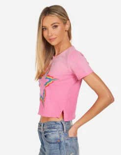 Lauren Moshi Adeline Rainbow Lightning Star*Women Short Sleeve