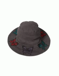 Lauren Moshi Adina- Bucket Hat W/ Butterfly Crystals* Hats