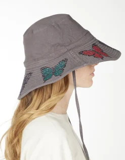 Lauren Moshi Adina- Bucket Hat W/ Butterfly Crystals* Hats