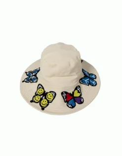 Lauren Moshi Adina- Bucket Hat W/ Butterfly Patches* Hats