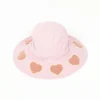Lauren Moshi Adina- Bucket Hat W/ Chenille Heart Patches* Hats