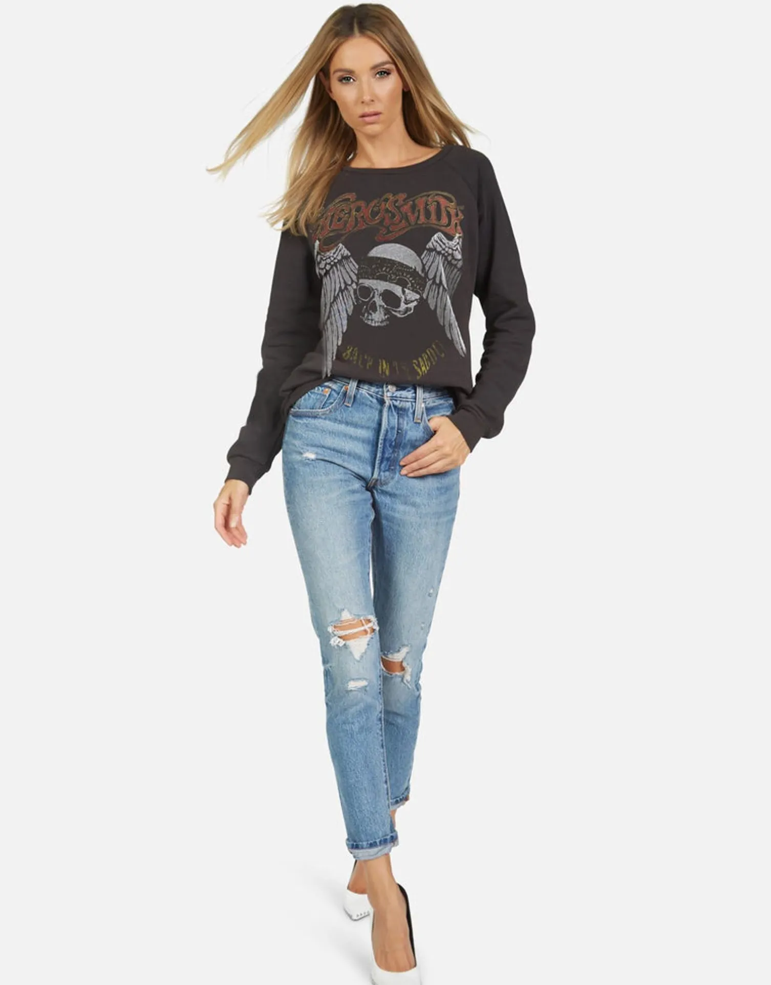 Lauren Moshi Aerosmith Back In The Saddle Vintage Top | Noleta X By *Women Long Sleeve