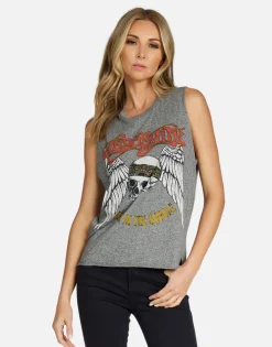 Lauren Moshi Aerosmith Skull Vintage Crop Muscle Tank | Kinzington By *Women Tanks