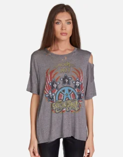 Lauren Moshi Aerosmith Tour Oversized Tee | Kierstyn By *Women Short Sleeve