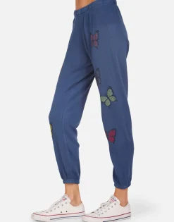 Lauren Moshi Alana Crystal Butterfly*Women Crop Sweatpants