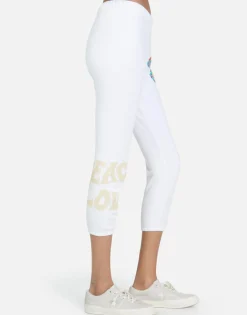Lauren Moshi Alana Peace Love Camel*Women Crop Sweatpants