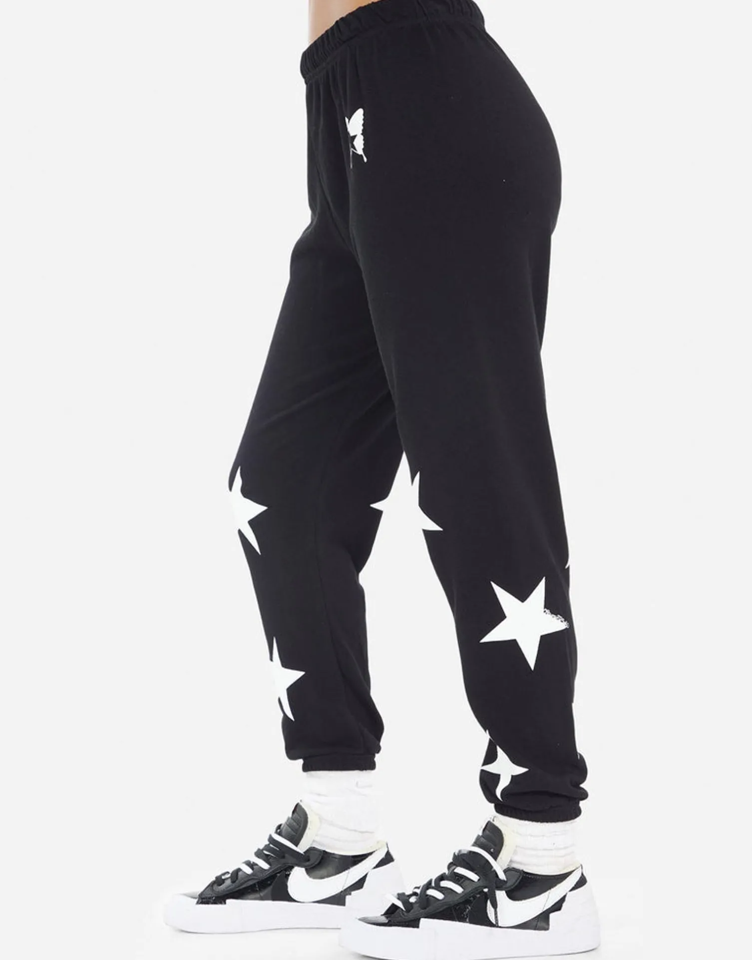 Lauren Moshi Alana Rock Star Butterfly*Women Crop Sweatpants
