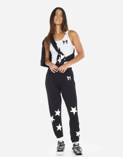 Lauren Moshi Alana Rock Star Butterfly*Women Crop Sweatpants