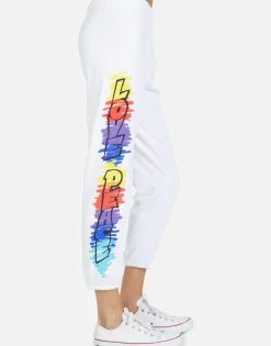 Lauren Moshi Alana Scribble Lip*Women Crop Sweatpants