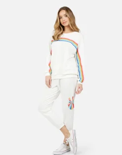Lauren Moshi Alana Stripe Peace*Women Long Sweatpants