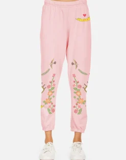 Lauren Moshi Alana X Floral Eye Love*Women Crop Sweatpants