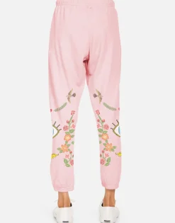 Lauren Moshi Alana X Floral Eye Love*Women Crop Sweatpants