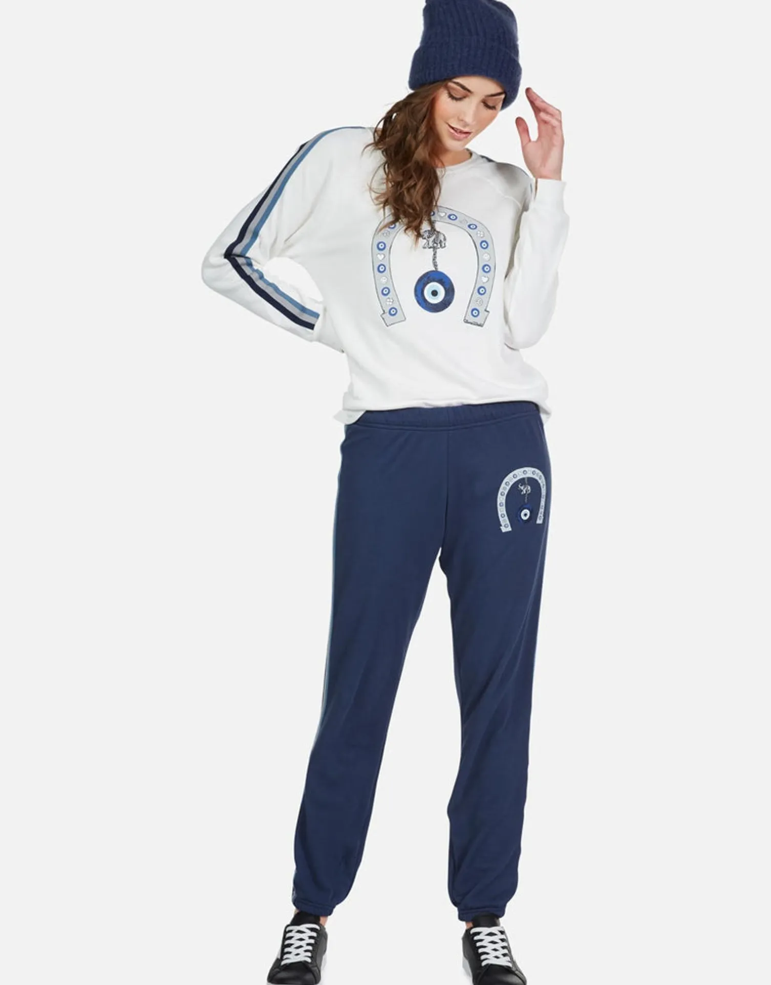 Lauren Moshi Alessia Lucky Eye Horseshoe Sweatpant | Gia By *Women Long Sweatpants