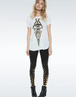 Lauren Moshi All Over Gold Foil Heart Legging | Shae By *Women Leggings