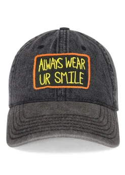 Lauren Moshi Always Smile Patch Denim Hat In | Reina By * Hats