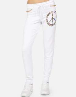 Lauren Moshi Ambreal Foil Chain Peace*Women Long Sweatpants