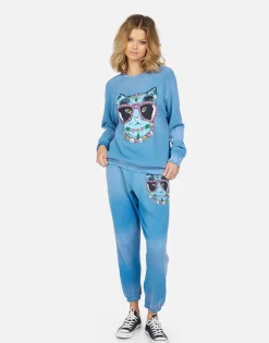Lauren Moshi Anela Diamond Cat*Women Long Sleeve
