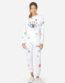 Lauren Moshi Anela Doodle Elements*Women Long Sleeve