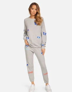 Lauren Moshi Anela Peace Evil Eye*Women Long Sleeve