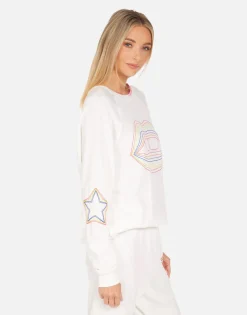 Lauren Moshi Anela Rainbow Lip Outline*Women Long Sleeve