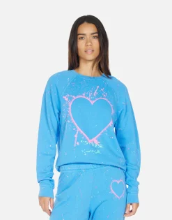 Lauren Moshi Anela Splatter Heart*Women Long Sleeve