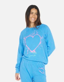 Lauren Moshi Anela Splatter Heart*Women Long Sleeve