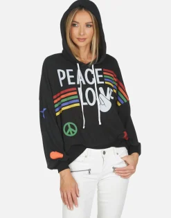 Lauren Moshi Anissa Peace Love Stripe*Women Hoodies