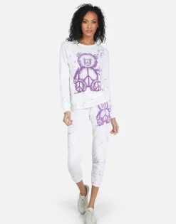 Lauren Moshi Annabelle Peace Teddy*Women Crop Sweatpants