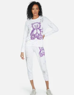 Lauren Moshi Annabelle Peace Teddy*Women Crop Sweatpants