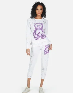 Lauren Moshi Annabelle Peace Teddy*Women Crop Sweatpants