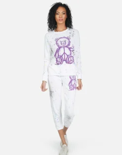 Lauren Moshi Annabelle Peace Teddy*Women Crop Sweatpants