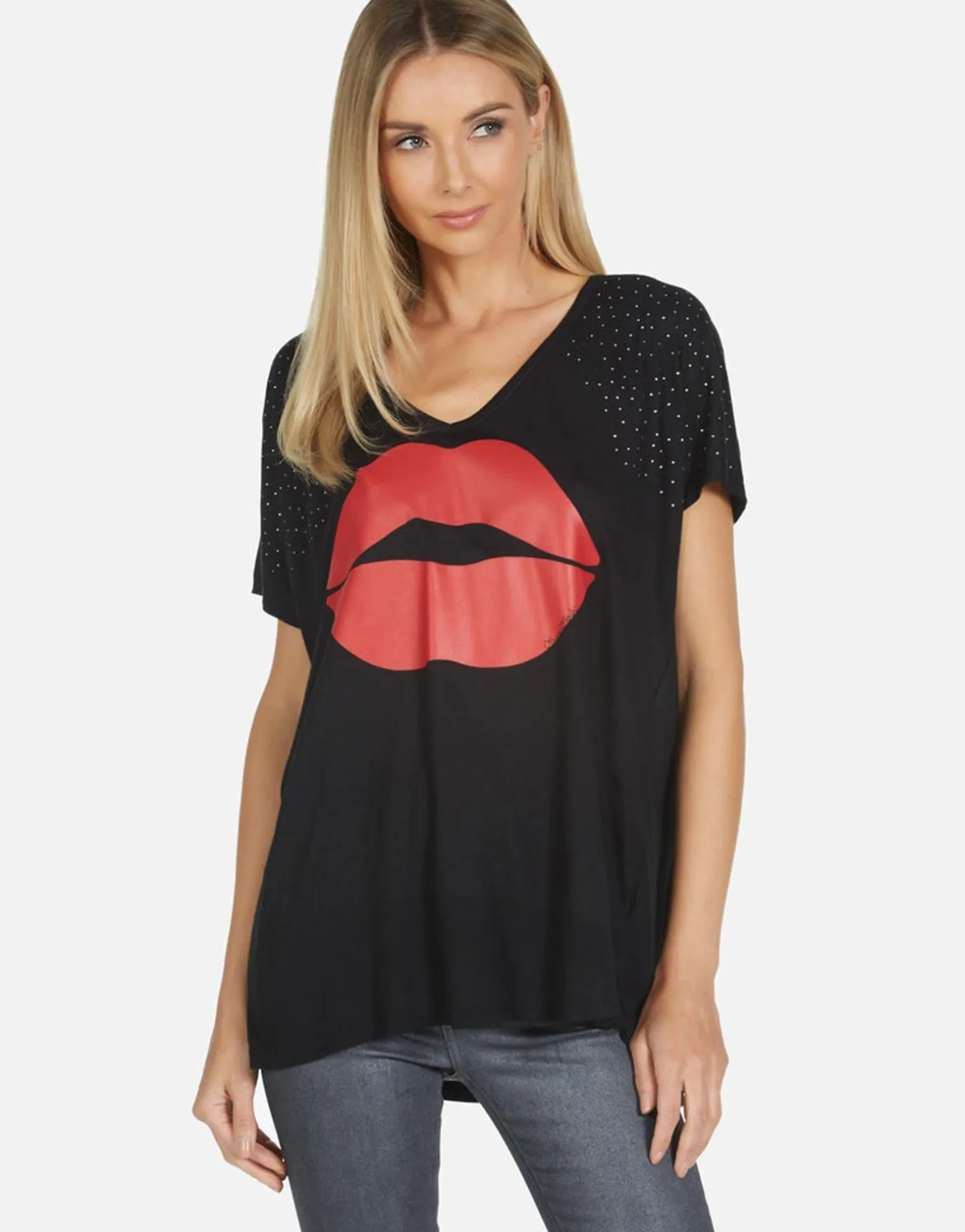 Lauren Moshi April Red Kiss*Women Short Sleeve