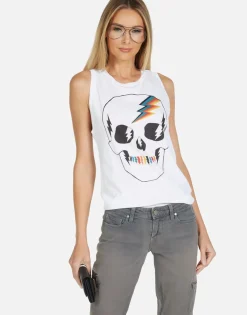 Lauren Moshi Ashlin Electric Skull*Women Tanks