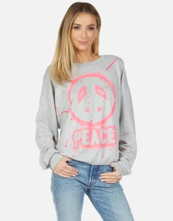 Lauren Moshi Babbs Airbrush Peace*Women Long Sleeve