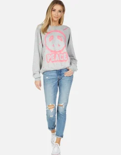 Lauren Moshi Babbs Airbrush Peace*Women Long Sleeve
