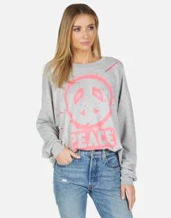 Lauren Moshi Babbs Airbrush Peace*Women Long Sleeve
