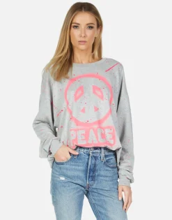 Lauren Moshi Babbs Airbrush Peace*Women Long Sleeve