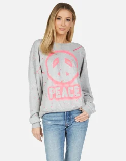 Lauren Moshi Babbs Airbrush Peace*Women Long Sleeve