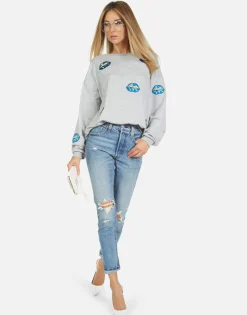 Lauren Moshi Babbs World Peace Lips*Women Long Sleeve