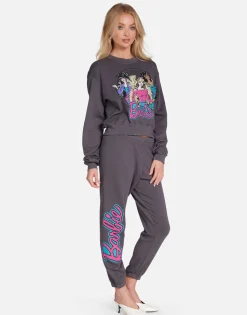 Lauren Moshi Barbie & Friends Crop Pullover Lt Onyx | Spalding By *Women Long Sleeve
