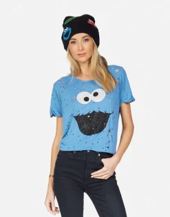 Lauren Moshi Bess Crystal Cookie Monster*Women Short Sleeve